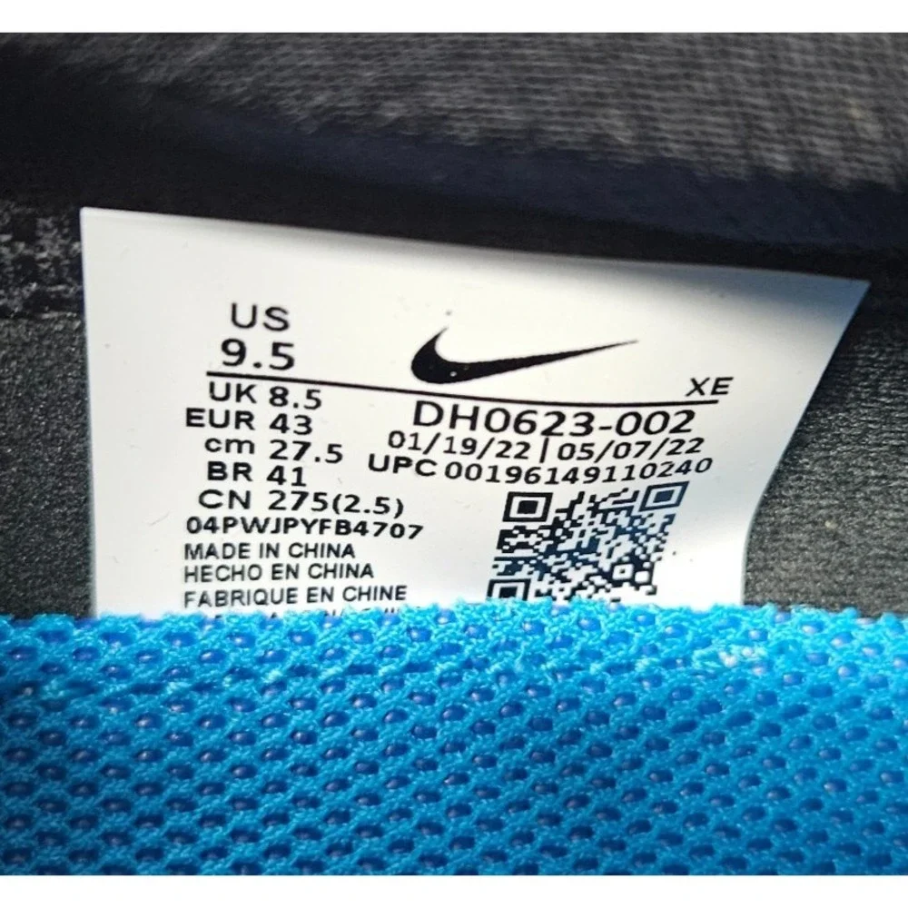 Nike ZoomX Zegama Trail Running Shoe DH0623-002‎ Ironstone Blue Men'S Size 9.5